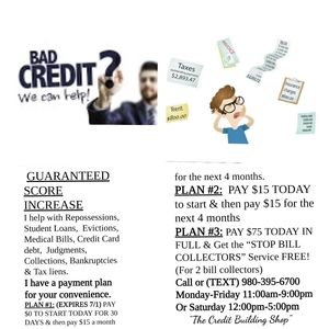 GUARANTEED CREDIT SCORE INCREASE $75
